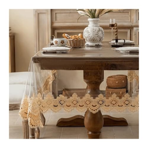 Nappe transparente imperméable en PVC rectangulaire pour table à manger - 2