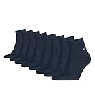 Männlich Tommy Hilfiger Herren Quarter Socken Flag Quartersocken 8er Pack, Größe:43-46;Farbe:jeans