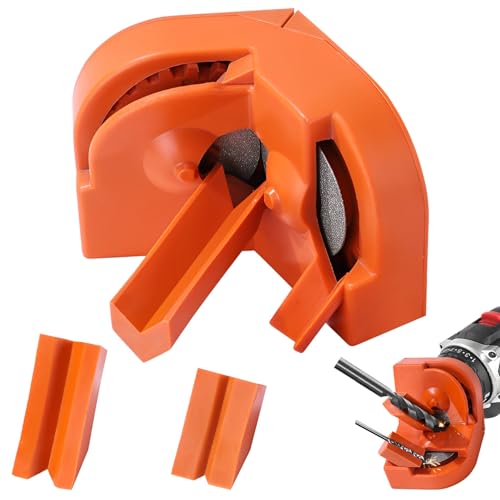 Drill Bit Sharpener for grinder, Drill Bit Sharpener for All Bits(5/64''- 5/8''), Power Drill Bit Grinding Attachment, Portable Drill Grinder Grinding Tool, Powered by Electric Drills