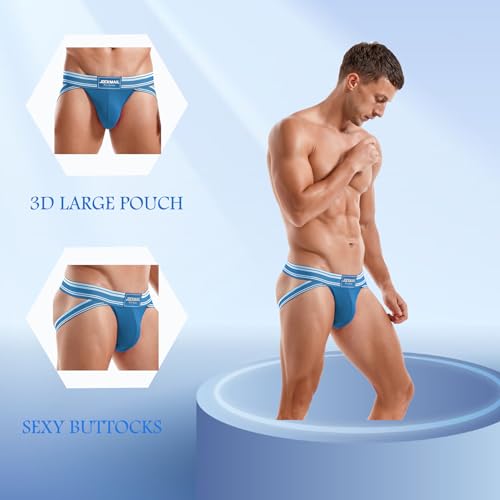 JOCKMAIL 5PCS/Pack Men Jockstrap Underwear Athletic Supporter Jockstrap Low Rise Men Briefs Jockstrap Sport Underwear3