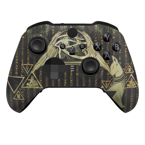 eXtremeRate xbox one elite series 2 (モデル1797)コントローラーに対応用交換フェースプレートシェル、パタンデザインxbox elite series 2 coreコントローラー対応用ソフトタッチ正面シェルケース&アク