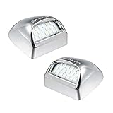 RUXIFEY Chrome LED License Plate Lights Lamp Compatible with Silverado Suburban GMC Sierra 1500 2500