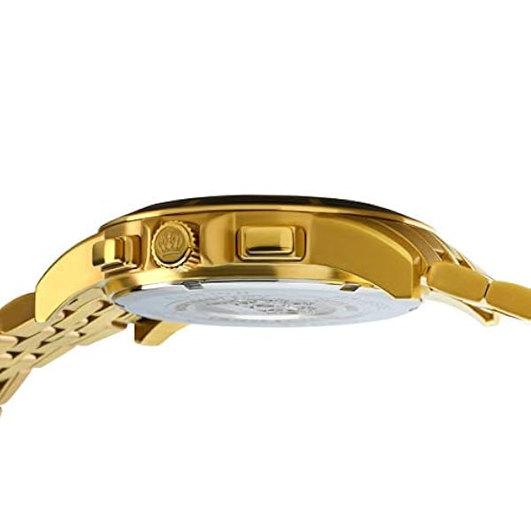 LOUIS XVI Mäns armbandsur Majesté stålband guld blå keramisk kronograf analog kvarts rostfritt stål 1105