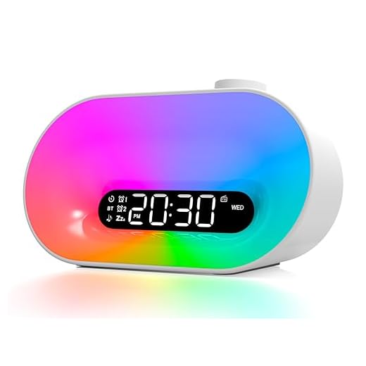 Sunrise Alarm Clock Wake Up Light, Gradual Sunlight Lamp Clock, Sound Machine with 10 Soothing Sounds, FM Radio, Nightlight, Bluetooth Speaker, Digital Clock for Bedroom, Kids, Heavy Sleepers Adults