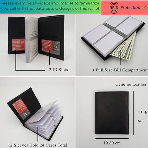 Image of AG Wallets RFID Signal Blocking Leather European Hipster Wallet (Tan)