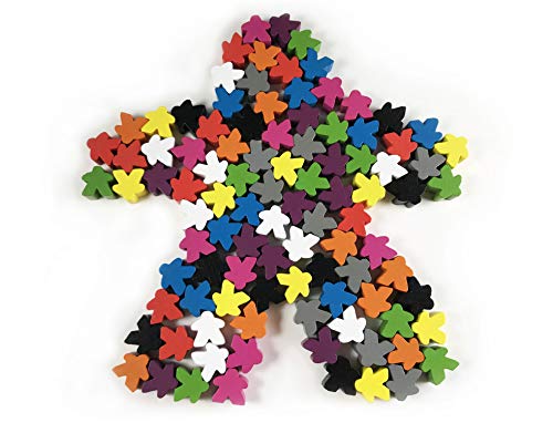 100 Wooden Meeples Family Games Accessories – Multi-Color Board Game Tokens Ideal For Sorting, Counting, Classrooms, Replacement Pieces #TOP4