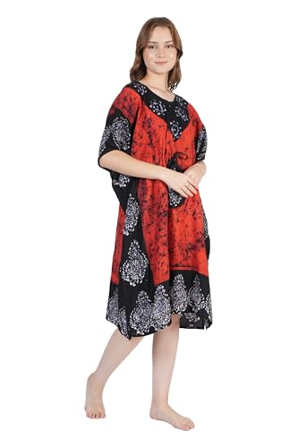 Image of Onekbhalo Women's Cotton Floral Kaftan Nighty Maxi Gown (OK Free Size)