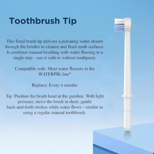Image of Replacement Heads for Waterpik, Replacement Picks for Water Pik Water Flosser (6 Toothbrush Tips + Storage Case Bundle)