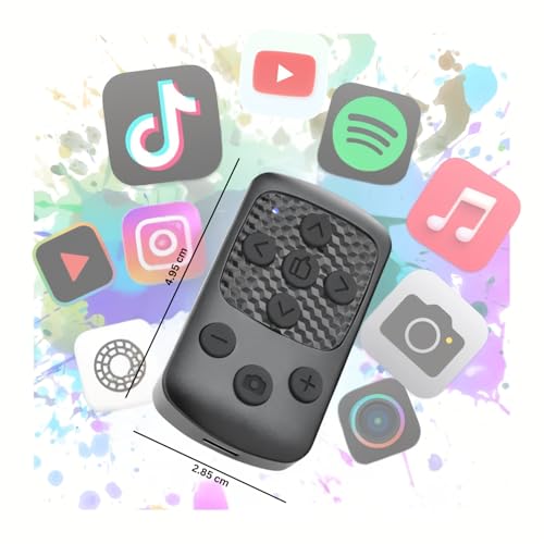 Image of Bluetooth Selfie Remote, Rechargeable Scrolling Remotes for Smartphones & Tablets, iOS & Android Compatible (Remote Control)