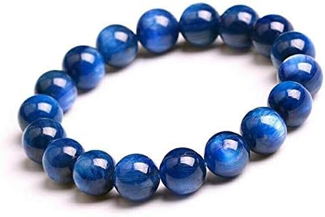 Natural AAA Blue Kyanite Bracelet Stretch Bracelet | 7-7.5” length Blue Kyanite Bracelet Gemstone Bracelet | Unisex Bracelet | 9-10mm Round Shape Beads| Men beaded Bracelet