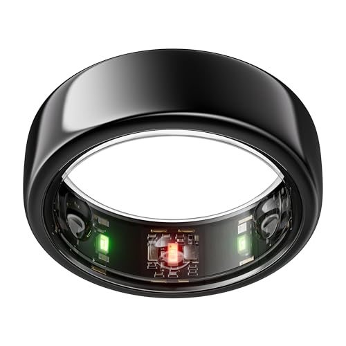 OURA Gen3 Horizon Smart-Ring - Größe 10, Black | Wearable für Schlaf-, Herzfrequenz- und Fitnesstracking - Bis zu 7 Tage Akkulaufzeit - Kompatibel mit iOS/Android - Bestimme Deine Größe vor dem Kauf