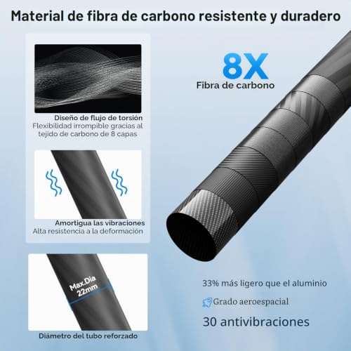 Miniatura 5 de Sirui Am-223l Mini Trípode Con Cabezal Fluido At-10, Trípode De Viaje De Carbono Para Cámara, Videocámara, Con Base Niveladora, Altura Máxima 43cm, Altura Plegada 30cm, Carga Máxima 5kg