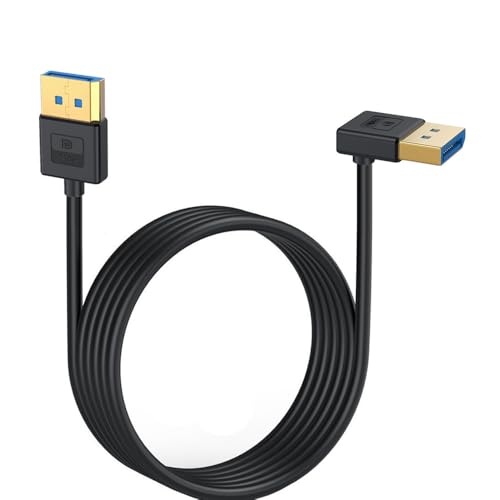 Câble DisplayPort 1.4 angle haut 8K pour écran PC proche du mur