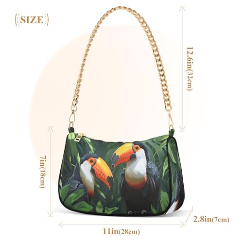 ALAZA Couple Tucans Leaf Women's Handbags Tote Crossbody Bag Purse Ladies Shoulder Bag Hobo Handbag3