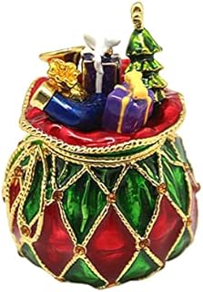 A/M Christmas Trinket Box - Jewelry Box Metal Box, Mini Treasures Chest Decorative, Small Ornaments Table Decoration