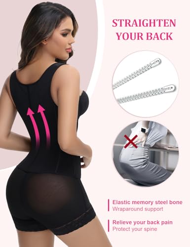 SHAPSHE Waist Trainer High Compression Cincher for Women Tummy Control Sport Workout Hourglass Body Shaper Vest with Straps4