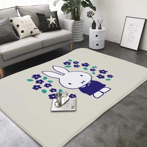 カーペット ミッフィー ラグマット ラグ 絨毯 じゅうたん フランネルラグ ト装飾カーペット クッションラグ 100*150cm