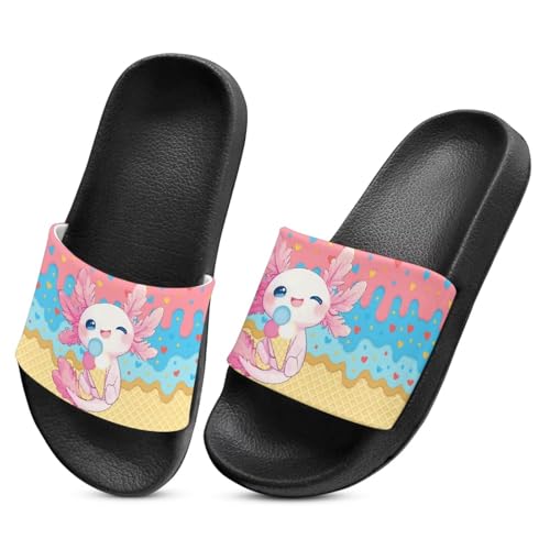 Image of Boy & Girls Slide Sandals Kids Shower Shoes Non Slip Summer Slippers Beach Sandals