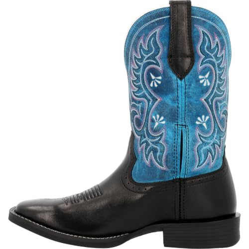Durango® Westward™ Women's Western Boot, Black Onyx And Blue Blaze, Size 8(M)
