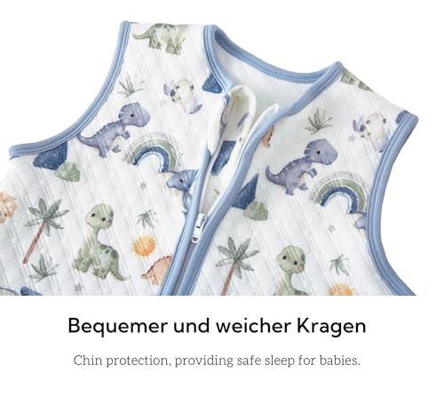 Chilsuessy Baby Schlafsack Füße Dinosaurier 15 Tog 90cm Baumwolle – Bild 4