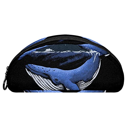 Mäppchen Blauwal Unter Wasser Weicher Reißverschluss-Bleistift-Organizer, Make-Up-Taschen Cover