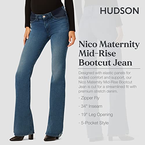 Hudson Jeans Women's Nico Midrise Bootcut Maternity, Blue Sunset, 29 #TOP1