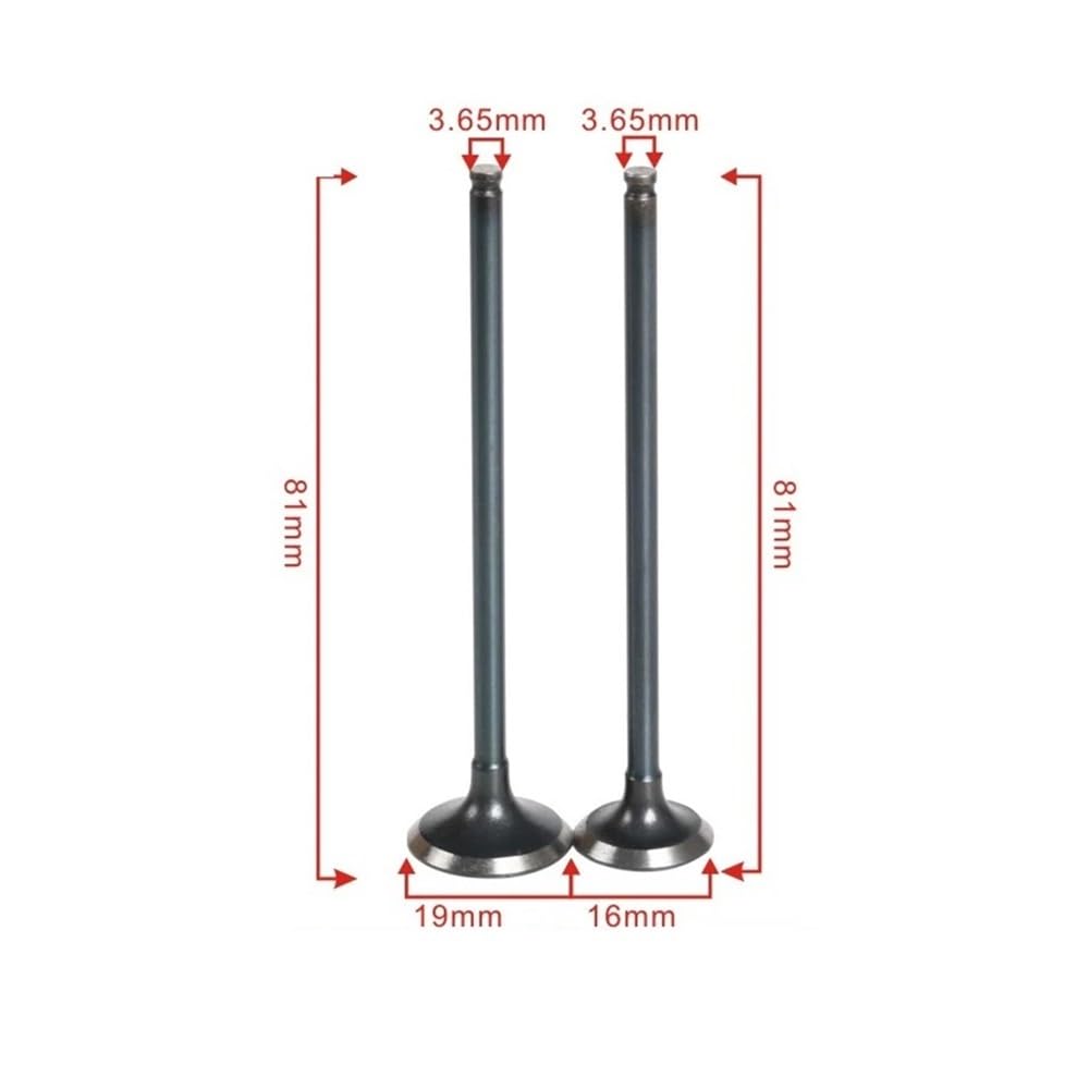 Zestaw zaworów dolotowo-wydechowych 3,65 mm dla Suz GSX250 GSF250 GJ74A | Zawór dolotowy i zestaw zaworów wydechowych 250 cm3 3,65 mm do silnika Suz GSX250 GSF250 GJ74A GSX250 74A