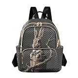 Nexawaveo Mochila acolchada para mujer, diseño de mandala, color blanco, mochila para laptop de 14 pulgadas, Dark Rabbit, pequeño, Mochilas de mochila