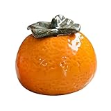 Récipient idéal pour conserver des en-cas tels que des noix, des bonbons, des fruits secs, du café, du thé, des croquettes pour chat, etc., bocal cannelé orange