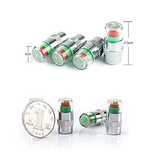 Sangmei Tampas das válvulas do sensor de alerta do sensor de alerta do medidor de pneu do carro 4PCS