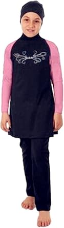Swimwear for Girls Kid Modest Swimsuits Hijab Full Coverage Swimming Beachwear Long-Sleeve Surfing Suit