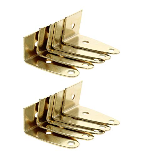 Image of MroMax Picture Photo Frame Metal Brace Bracket Hanger Gold Tone 27 x 26 x 42mm /1.06 x 1.02 x 1.65-inch Small 10pcs