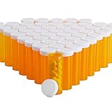 Juvale Empty Prescription Pill Vial Container 6 Dram Bottles (50 Count)