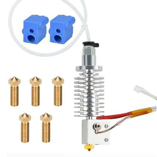 Verbesserte 24V 45W V5 J-Kopf Vulkan Hotend High Flow 2pcs 300 Silikon Socken 5pcs 0.4mm Düsen kompatibel mit ANYCUBIC Vyper für Kobra Max für Kobra Plus 3D Druckerteile (heißes Ende)