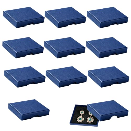 10 Cajas de Regalo para Joyas Azul Real con Textura Cepillada, 9×7×1,5 cm con Interior de Espuma, Estuche para Anillos, Pendientes, Collares y Pulseras, Embalaje Elegante para Regalos Empresarial 10 Cajas de Regalo para Joyas Azul Real con Textura Cepillada, 9×7×1,5 cm con Interior de Espuma, Estuche para Anillos, Pendientes, Collares y Pulseras, Embalaje Elegante para Regalos Empresarial
