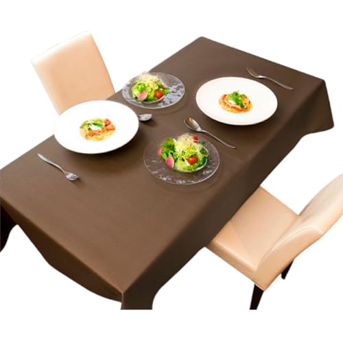ダークブラウン No.258 PVCレザーテーブルクロス「LEX」120cm×170cm / オシャレ 上質 撥水加工 食卓 千葉県