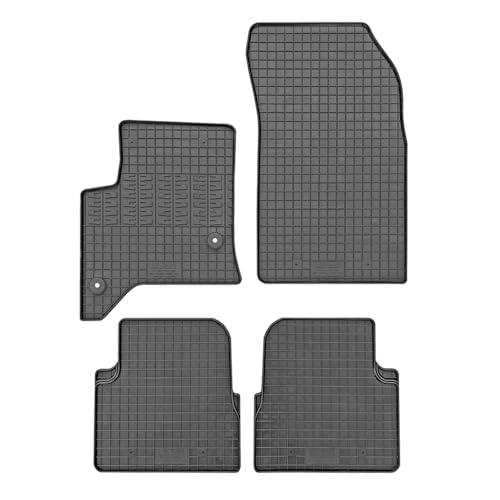 CIKCAR Set Tapis de Caoutchouc Compatible avec Jeep Avenger (Hybrid) 2023- & Fiat 600 (Hybrid) 2023- & Alfa Romeo Junior (Hybrid) 2024- (4-pièces + Points de...