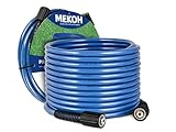 MEKOH 32ft Kink Resistant Pressure Washer Hose, 3400PSI 1/4' Power Washer Hose, M22-14mm Brass Fitting, High Pressure Replacement Hose for Electric, Hose Extension for Car Wash, Patio & Garden Clean
