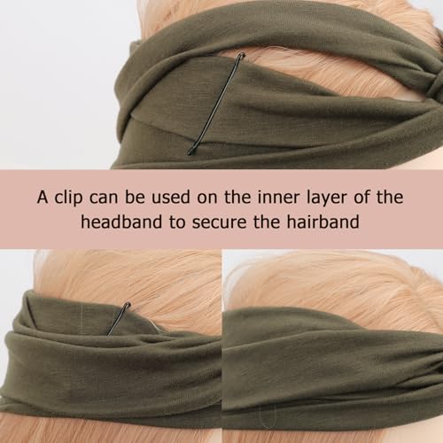 Image of DRESHOW 8 Pack Headbands for Women Yoga Knotted Headbands Elastic Criss Cross Hair Accessories Sports Head Wrap Non Slip