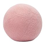 CASAGOOD 12 Inch Round Hugging Pillow Plush Toy Soft Plushies Throw Pillows Kids' First Ball Plush Toys for Home Decor Or Gift for Kids and Lovers (Pink)