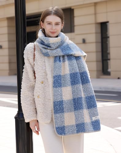 Wander Agio Warm Fashion Scarf Long Shawl Large Thick Blanket Winter Wraps Scarves for Women Faux Cashmere Plaid2
