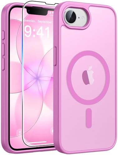 FNTCASE für iPhone 17e/16e Hülle, mit Panzerglas, Kompatibel mit MagSafe | Handyhülle Matte Translucent, Magnetische, Slim, Magnet, 14FT Militärischer Fallschutz, Robuste Schutzhül