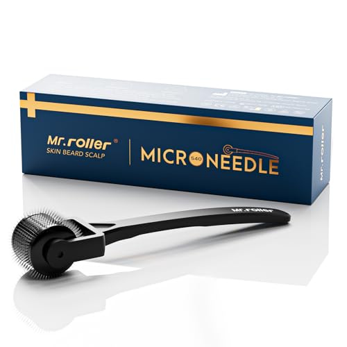 Mr.roller Bartroller 1mm, Derma Roller Haare, Bartroller Bartwuchs, Microneedling Roller, Derma Roller mit 540 Mikro Titan Nadeln für Gesicht, Kopfhaut, Haarverlust Mr.roller Bartroller 1mm, Derma Roller Haare, Bartroller Bartwuchs, Microneedling Roller, Derma Roller mit 540 Mikro Titan Nadeln für Gesicht, Kopfhaut, Haarverlust