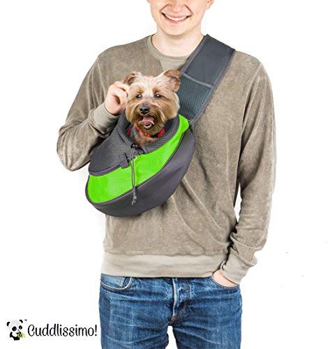 Cuddlissimo! Pet Sling Carrier - Small Dog Cat Sling Pet Carrier Bag Safe