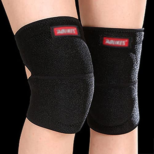 QFFL Knieschoner mit Rutschfestem Silikonstreifen, Eingedickte Schwammfüllung, Kollisionsvermeidung Schutzkissen, für Volleyball, Fußballtanz Kniemanschette (Color : Black, Size : L(40-50CM)) Cover