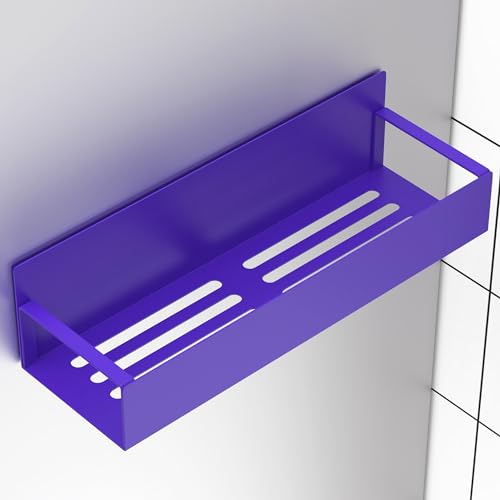 Image of HuggieGems 4 Pack Magnetic Spice Storage Rack Organizer for Refrigerator and Oven, Purple Fridge Organizers and Storage | Magnetic Shelves Heavy Duty for Fridge in Kitchen, Seasoning Storage Organizer, For Oven Washer and Dryer, For Heavier Items