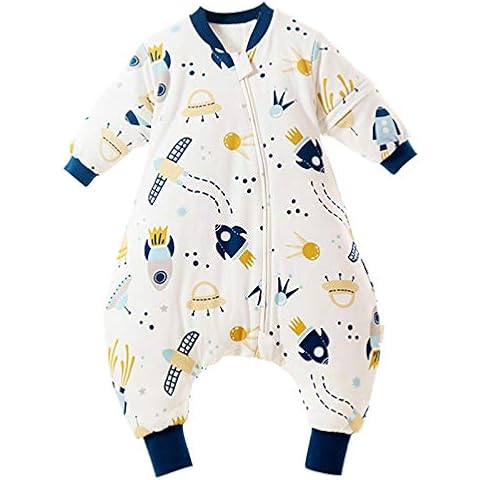 Eurobuy Baby Sleeping Bag with Legs, Unisex Winter Kids Sleeping Bag Cotton Soft Comfortable Toddler Wearable Blanket with Removable Sleeves, Anti Kick Sleep Sack for Baby Boy and Girl Cover