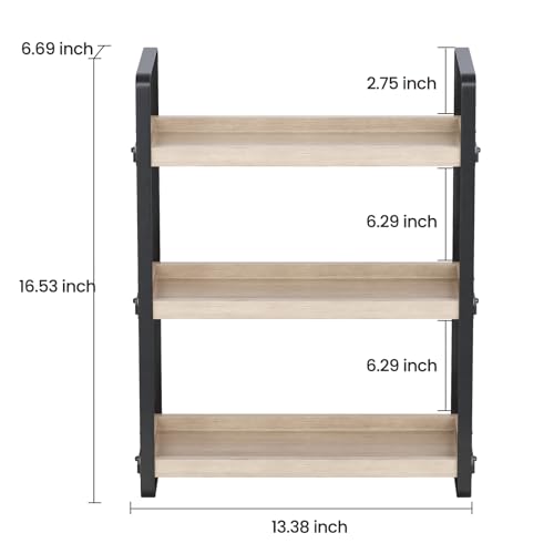 Image of HNRLOY Bathroom Counter Organizer,Bathroom Countertop Organizer,Counter Shelf,Countertop Storage,Organization and Storage,Makeup Shelf,Sink Caddy(Burlywood 3 Tier)