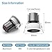 SANBDDLYY Round Anti-Glare Deep Recessed LED Ceiling Light Trim - 3 Color Options, Dimmable, 8W, 50,000 Hours Lifespan(5pcs)