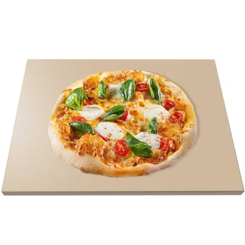 LAMPIZZERIA 15'x12' Rectangular Pizza Stone for Oven, Grill & Camping, Cordierite Baking Stone with...
